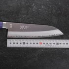 Santoku VG-1 Polished Western Mahogany Blue Handle 170mm-Polished-VG-1-Western Handle-[Musashi]-[Japanese-Kitchen-Knives]