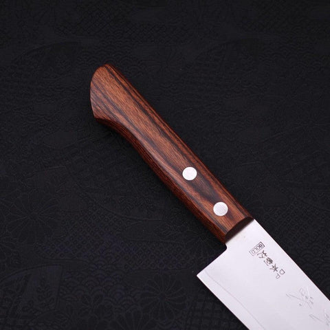 Santoku VG-1 Polished Western Mahogany Handle 140mm-Polished-VG-1-Western Handle-[Musashi]-[Japanese-Kitchen-Knives]