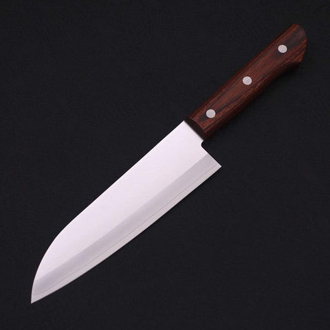 Santoku VG-1 Polished Western Mahogany Handle 165mm-Polished-VG-1-Western Handle-[Musashi]-[Japanese-Kitchen-Knives]