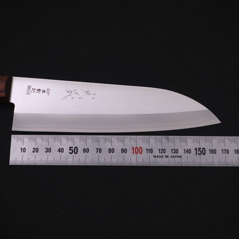 Santoku VG-1 Polished Western Mahogany Handle 165mm-Polished-VG-1-Western Handle-[Musashi]-[Japanese-Kitchen-Knives]