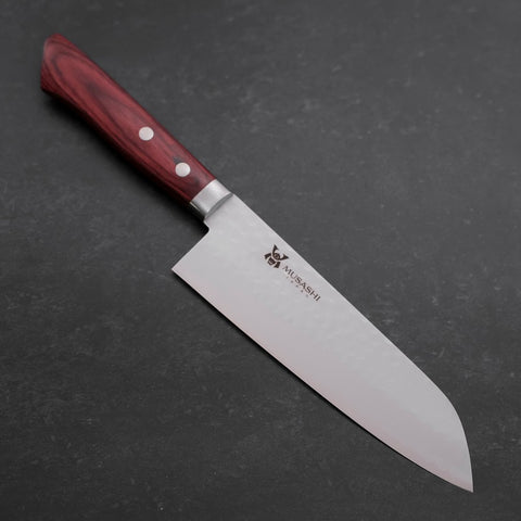 Santoku VG-1 Tsuchime Western Handle 165mm-Tsuchime-VG-1-Western Handle-[Musashi]-[Japanese-Kitchen-Knives]