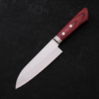 Santoku VG-1 Tsuchime Western Red Handle 135mm-VG-1-Damascus-Western Handle-[Musashi]-[Japanese-Kitchen-Knives]