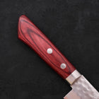 Santoku VG-1 Tsuchime Western Red Handle 135mm-VG-1-Damascus-Western Handle-[Musashi]-[Japanese-Kitchen-Knives]