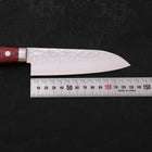 Santoku VG-1 Tsuchime Western Red Handle 135mm-VG-1-Damascus-Western Handle-[Musashi]-[Japanese-Kitchen-Knives]