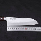 Santoku VG-1 Tsuchime Western Tsuba Mahogany Handle 165mm-Tsuchime-VG-1-Western Handle-[Musashi]-[Japanese-Kitchen-Knives]