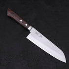 Santoku VG-1 Tsuchime Western Tsuba Mahogany Handle 165mm-Tsuchime-VG-1-Western Handle-[Musashi]-[Japanese-Kitchen-Knives]