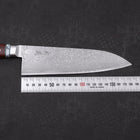 Santoku VG-10 Black Damascus Karin Turquoise Handle 180mm-Damascus-VG-10-Western Handle-[Musashi]-[Japanese-Kitchen-Knives]