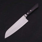 Santoku VG-10 Damascus Western Black Handle 170mm-VG-10-Damascus-Western Handle-[Musashi]-[Japanese-Kitchen-Knives]