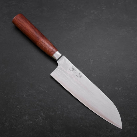 Santoku VG-10 Damascus Western Quince Handle 170mm-VG-10-Damascus-Western Handle-[Musashi]-[Japanese-Kitchen-Knives]