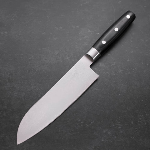 Santoku VG-10 Damascus Western Round Handle 180mm-VG-10-Damascus-Western Handle-[Musashi]-[Japanese-Kitchen-Knives]