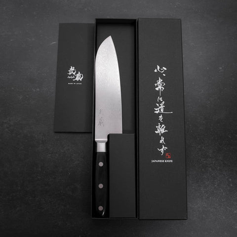 Santoku VG-10 Damascus Western Round Handle 180mm-VG-10-Damascus-Western Handle-[Musashi]-[Japanese-Kitchen-Knives]