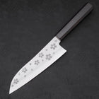 Santoku VG-10 Polished Sakura Ebony Handle 175mm-VG-10-Polished-Japanese Handle-[Musashi]-[Japanese-Kitchen-Knives]