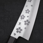 Santoku VG-10 Polished Sakura Ebony Handle 175mm-VG-10-Polished-Japanese Handle-[Musashi]-[Japanese-Kitchen-Knives]