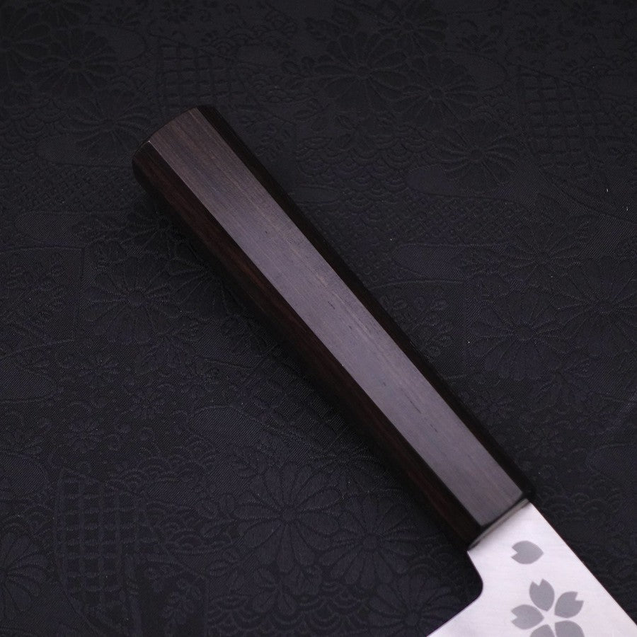 Santoku VG-10 Polished Sakura Ebony Handle 175mm-VG-10-Polished-Japanese Handle-[Musashi]-[Japanese-Kitchen-Knives]