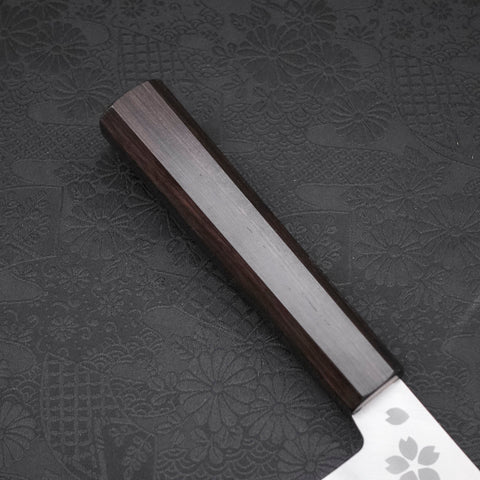 Santoku VG-10 Polished Sakura Ebony Handle 175mm-VG-10-Polished-Japanese Handle-[Musashi]-[Japanese-Kitchen-Knives]