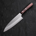 Santoku VG-10 Polished Western Black Brown Handle 170mm-Polished-VG-10-Western Handle-[Musashi]-[Japanese-Kitchen-Knives]