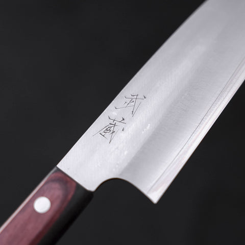 Santoku VG-10 Polished Western Black Red Handle 170mm-Polished-VG-10-Western Handle-[Musashi]-[Japanese-Kitchen-Knives]