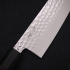 Santoku VG-10 Tsuchime Damascus Buffalo Ebony Handle 170mm-VG-10-Damascus-Japanese Handle-[Musashi]-[Japanese-Kitchen-Knives]