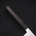 Santoku VG-10 Tsuchime Damascus Buffalo Ebony Handle 170mm-VG-10-Damascus-Japanese Handle-[Musashi]-[Japanese-Kitchen-Knives]