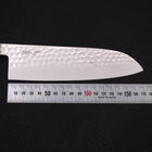 Santoku VG-10 Tsuchime Damascus Buffalo Ebony Handle 170mm-VG-10-Damascus-Japanese Handle-[Musashi]-[Japanese-Kitchen-Knives]