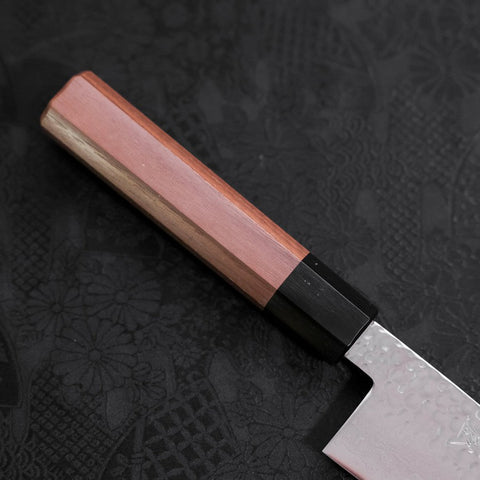 Santoku VG-10 Tsuchime Damascus Walnut Handle 165mm-Damascus-VG-10-Japanese Handle-[Musashi]-[Japanese-Kitchen-Knives]