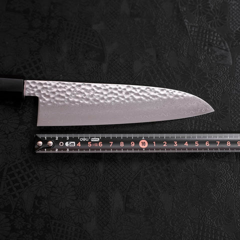 Santoku VG-10 Tsuchime Damascus Walnut Handle 165mm-Damascus-VG-10-Japanese Handle-[Musashi]-[Japanese-Kitchen-Knives]