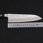 Santoku VG-10 Tsuchime Damascus Western Black Handle 180mm-VG-10-Damascus-Western Handle-[Musashi]-[Japanese-Kitchen-Knives]