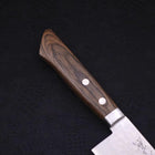 Santoku VG-10 Tsuchime Damascus Western Brown Handle 170mm-VG-10-Damascus-Western Handle-[Musashi]-[Japanese-Kitchen-Knives]