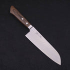 Santoku VG-10 Tsuchime Damascus Western Brown Handle 170mm-VG-10-Damascus-Western Handle-[Musashi]-[Japanese-Kitchen-Knives]