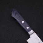 Santoku VG-10 Tsuchime Damascus Western Dark Blue Handle 130mm-VG-10-Damascus-Western Handle-[Musashi]-[Japanese-Kitchen-Knives]