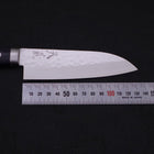 Santoku VG-10 Tsuchime Damascus Western Dark Blue Handle 130mm-VG-10-Damascus-Western Handle-[Musashi]-[Japanese-Kitchen-Knives]