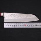 Santoku VG-10 Tsuchime Damascus Western Red Handle 170mm-[Musashi]-[Japanese-Kitchen-Knives]