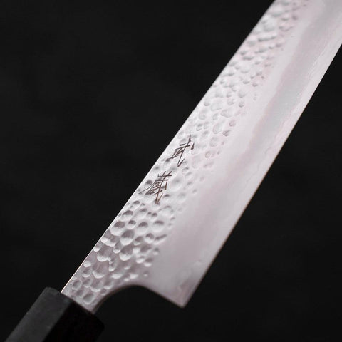 Santoku VG-10 Tsuchime Ebony Wood Handle 180mm-VG-10-Tsuchime-Japanese Handle-[Musashi]-[Japanese-Kitchen-Knives]