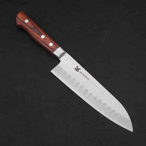 Santoku VG-10 Tsuchime Western Handle 180mm-[Musashi]-[Japanese-Kitchen-Knives]