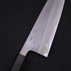 Santoku White Steel #2 Nashiji Ebony Handle 165mm-White steel #2-Nashiji-Japanese Handle-[Musashi]-[Japanese-Kitchen-Knives]