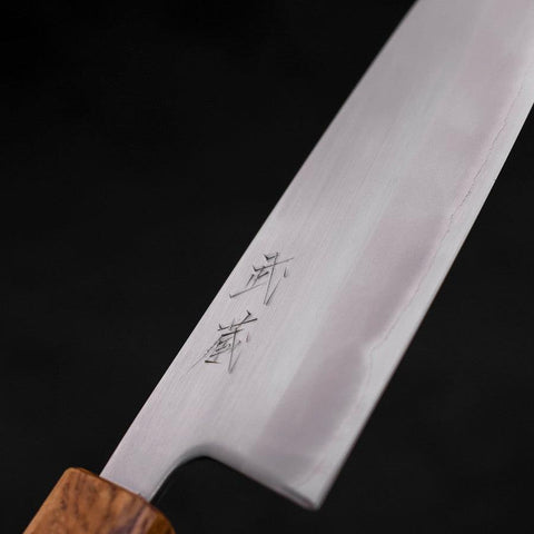 Santoku White steel #1 Polished Oak Handle 165mm-White steel #1-Polished-Japanese Handle-[Musashi]-[Japanese-Kitchen-Knives]