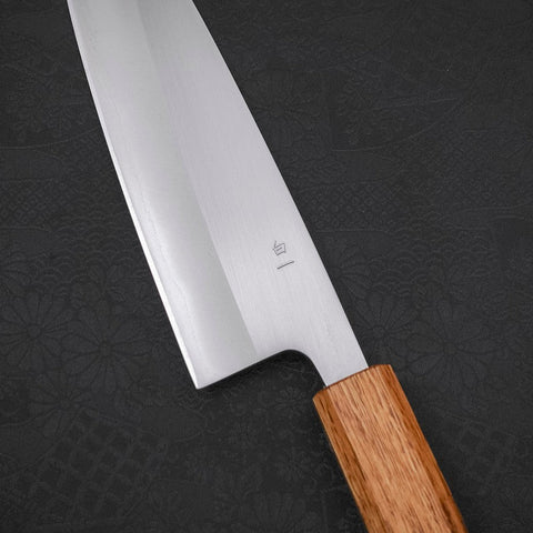 Santoku White steel #1 Polished Yaki Urushi Handle 165mm-White steel #1-Polished-Japanese Handle-[Musashi]-[Japanese-Kitchen-Knives]