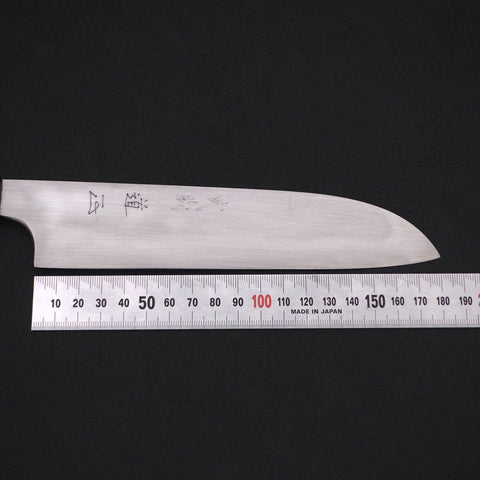 Santoku White steel #1 Super Polished Buffalo Magnolia Handle 180mm-Japanese Handle-[Musashi]-[Japanese-Kitchen-Knives]