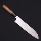 Santoku White steel #1 Super Polished Buffalo Magnolia Handle 180mm-Japanese Handle-[Musashi]-[Japanese-Kitchen-Knives]