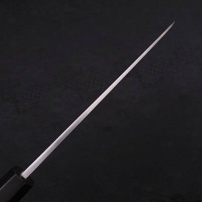 Santoku White steel #2 Kasumi Chokin Samurai New Moon Buffalo Ebony Handle 180mm-White steel #2-Kasumi-Japanese Handle-[Musashi]-[Japanese-Kitchen-Knives]