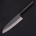 Santoku White steel #2 Kurouchi Chokin Tiger-Bamboo Buffalo Ebony Handle 170mm-White steel #2-Kurouchi-Japanese Handle-[Musashi]-[Japanese-Kitchen-Knives]