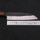 Santoku White steel #2 Kurouchi Sumi Urushi Handle 165mm-White steel #2-Kurouchi-Japanese Handle-[Musashi]-[Japanese-Kitchen-Knives]