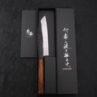 Santoku White steel #2 Kurouchi Sumi Urushi Handle 165mm-White steel #2-Kurouchi-Japanese Handle-[Musashi]-[Japanese-Kitchen-Knives]