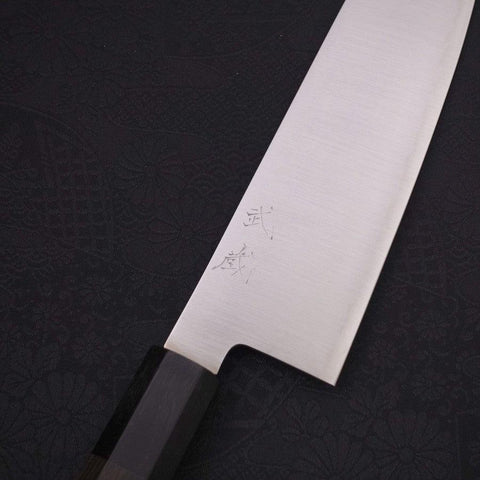 Santoku ZDP-189 Polished Buffalo Ebony Handle 180mm-Polished-ZDP-189-Japanese Handle-[Musashi]-[Japanese-Kitchen-Knives]