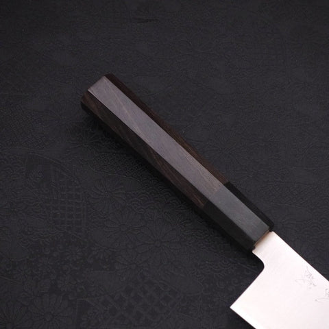 Santoku ZDP-189 Polished Buffalo Ebony Handle 180mm-Polished-ZDP-189-Japanese Handle-[Musashi]-[Japanese-Kitchen-Knives]