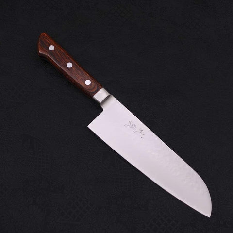 Santoku knife VG-5 Tsuchime Western Handle 160mm-VG-5-Tsuchime-Western Handle-[Musashi]-[Japanese-Kitchen-Knives]