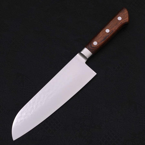 Santoku knife VG-5 Tsuchime Western Handle 175mm-VG-5-Tsuchime-Western Handle-[Musashi]-[Japanese-Kitchen-Knives]