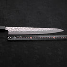 Sujihiki AUS-10 Nashiji Damascus Dark Blue Urushi Handle 240mm-AUS-10-Damascus-Japanese Handle-[Musashi]-[Japanese-Kitchen-Knives]