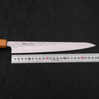 Sujihiki AUS-10 Nashiji Damascus Yaki Urushi Handle 240mm-AUS-10-Damascus-Japanese Handle-[Musashi]-[Japanese-Kitchen-Knives]