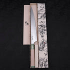 Sujihiki AUS-10 Polished Maple Green Handle 270mm-Silver steel #3-Polished-Japanese Handle-[Musashi]-[Japanese-Kitchen-Knives]